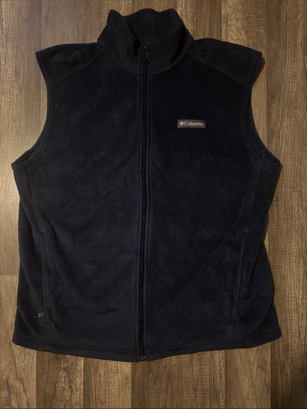 Columbia Dark Blue Full-Zip Fleece Vest